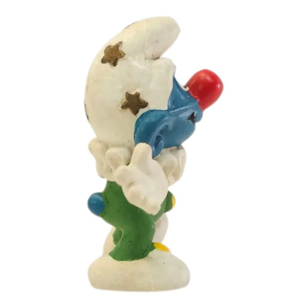 Peyo Schleich Circus Clown Smurf Jester 20090 Figure PVC Vintage 1977 Hong Kong
